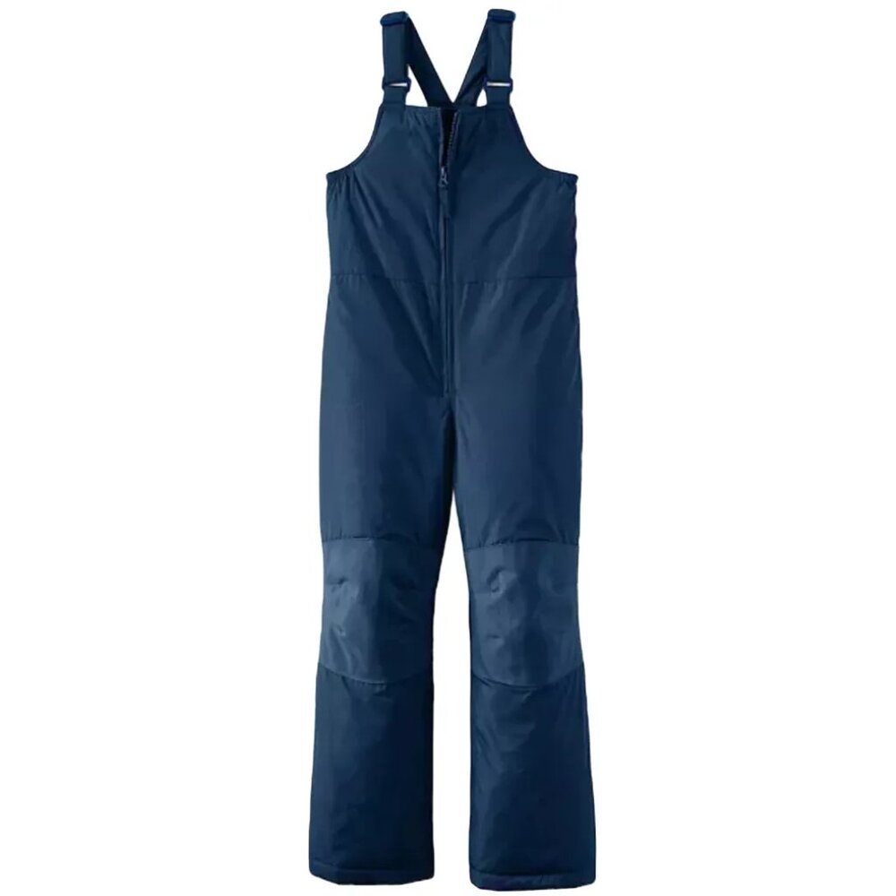 LANDS' END Iron Knee Insulated Winter Snow Bibs in Navy Blue SZ 8